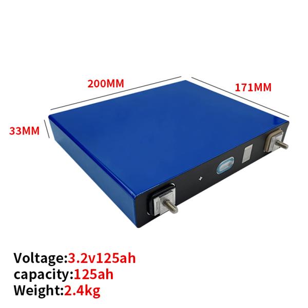 125ah Solar Storage Lithium Battery 2000 Cycle Prismatic Li Ion Cell