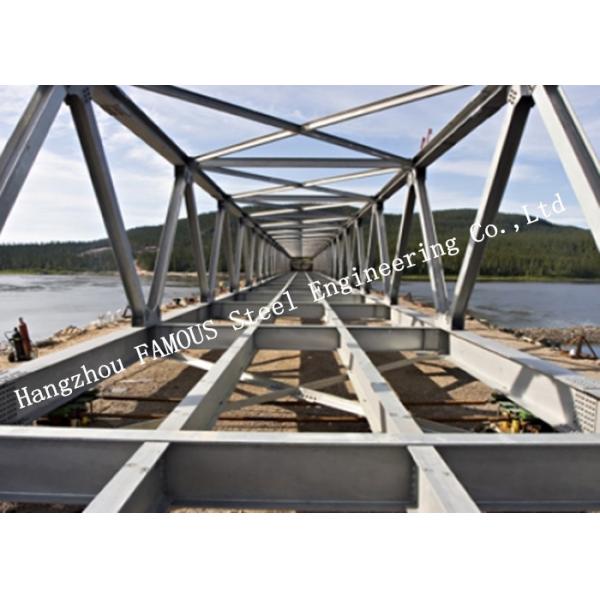 Modern Structural Galvanized Steel Bridge Single Span Construction Easy Installation