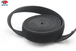 Buy cheap Strong Black Elastic Hook And Loop Fasteners Strap , hook &amp; loop tape self adhesive For Bandages product