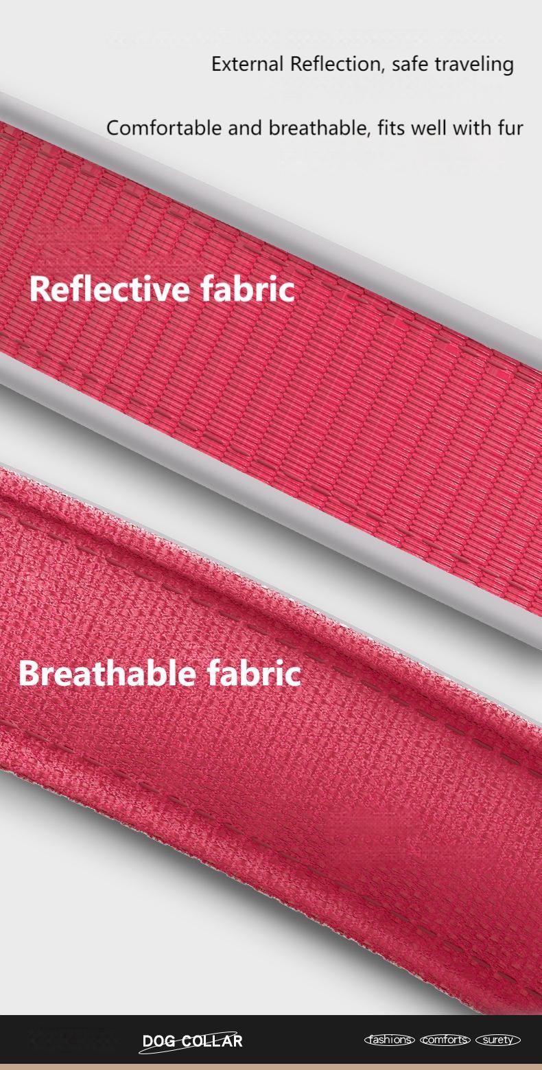 Anti-breakaway dog ​​collar Reflective anti-lost dog collar Adjustable medium and large dog pet collar
