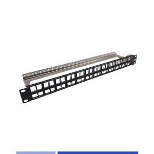Buy cheap 1U 48 Port Modular Patch Panel Shielded For Cat.6/Cat6A Jack product