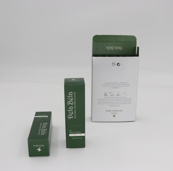 Quality Custom Printing Cosmetics Skin Care Smooth Touch Finishing White Cardboard Folding Carton Stationery Retail Packaging Box for sale