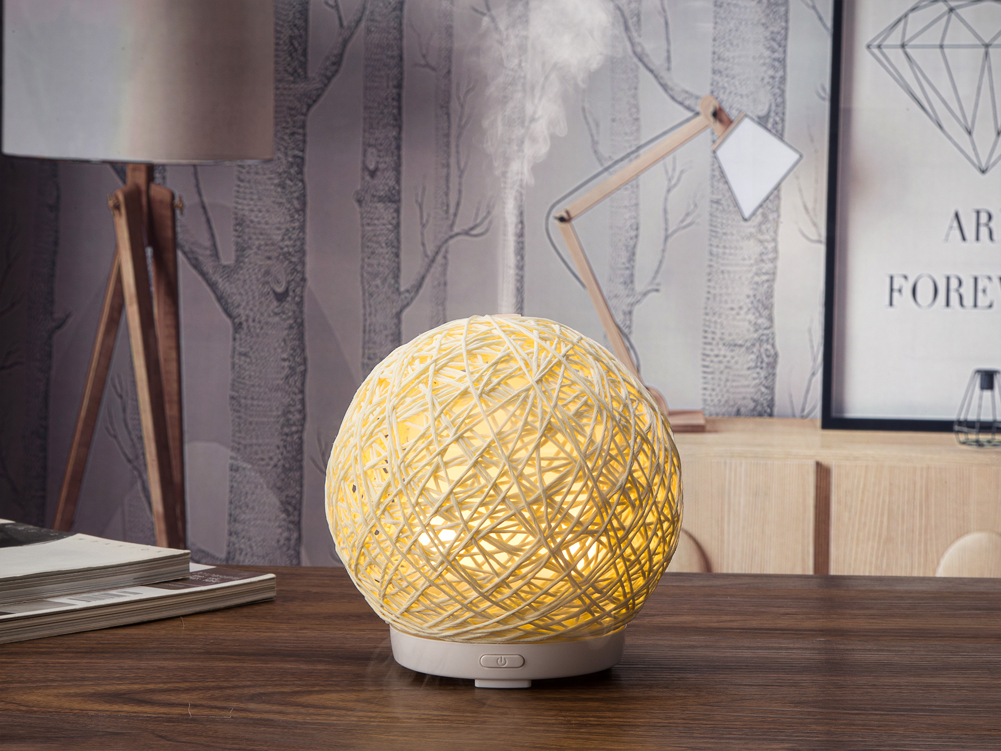 Home Decorative Ultrasonic Aroma Diffuser 60ml USB Air Humidifier