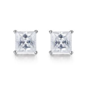 Buy cheap Cubic 18K Gold Moissanite Diamond Stud Earrings For Birthday Gift product