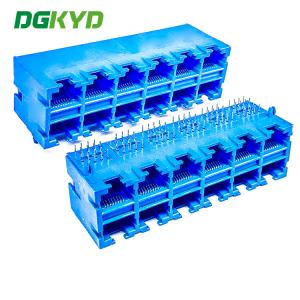 Buy cheap DGKYD59212688IWD1DY1G022 2x6 Multi Port RJ45 Connector Without Lamp / Filter 8P8C product