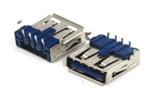 Quality Usb Connector USB-AF90° Single layer without rear lid blue for sale