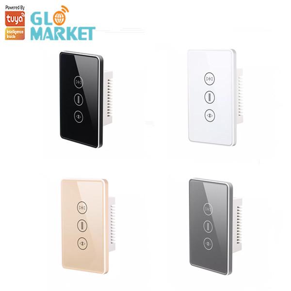 Quality US Standard Tuya Wifi Smart Curtain Switch Touch Button Voice Control Smart Shutter Switch for sale