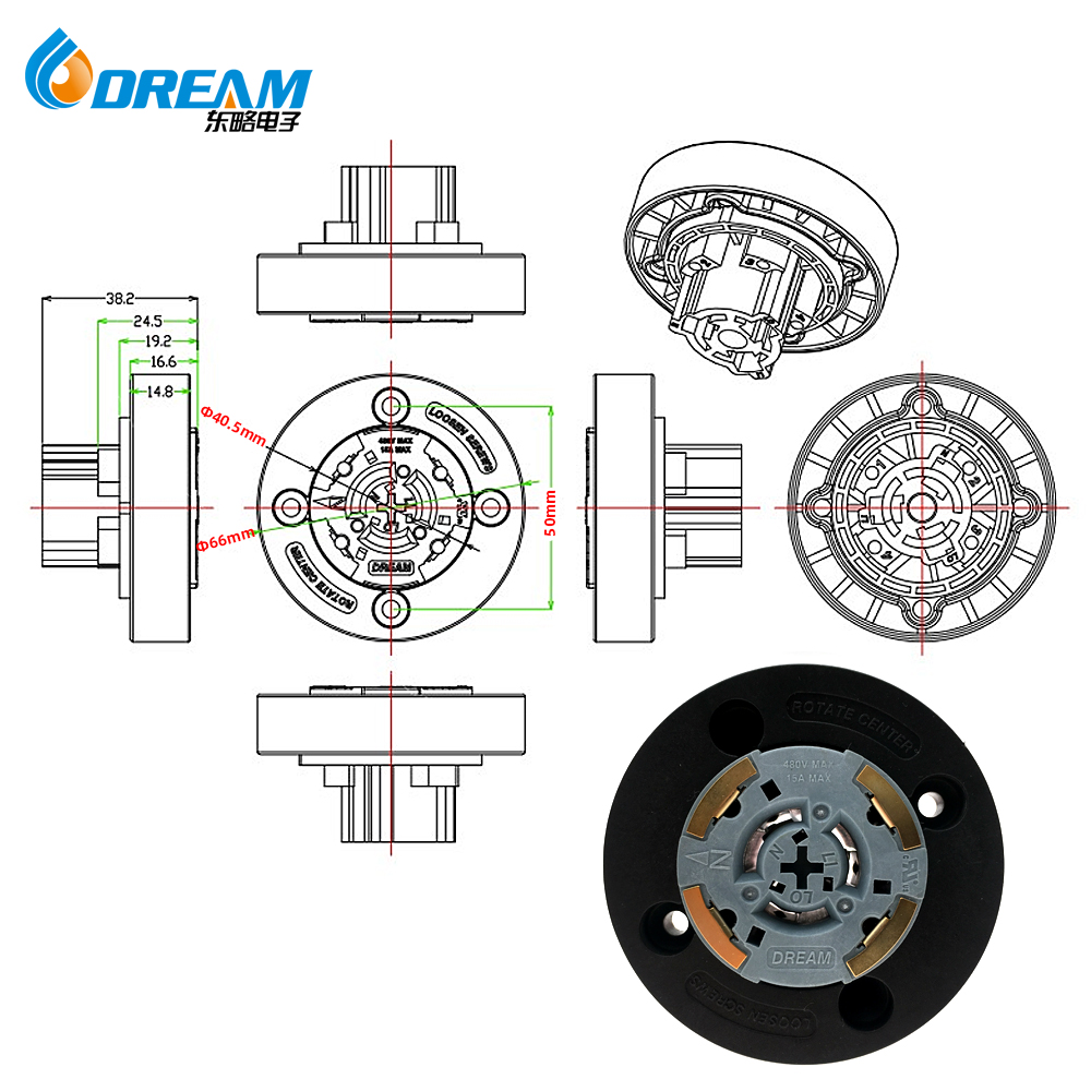 Street Light Socket Plug With Socket Outdoor LED Floodlight with Twist Lock Photocell Sensor