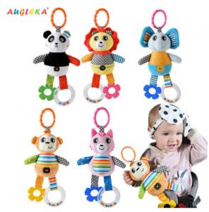 China Car Hanging Early Education Animal Plush Toys Baby Cart Hanging Bell on sale