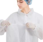 CE FDA Disposable Lab Coats , Full Sleeve Disposable Medical Jacket