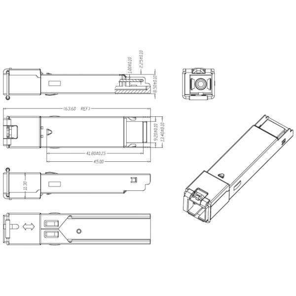 1.25G ONU EPON SFP Module PX20 TX1310nm/RX1490nm 20km SC SFP UPC