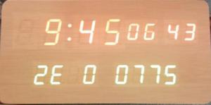 RF886wood alarm azan clock quran speaker on table clock inside 8GB TF card Kurdish languages with IR control