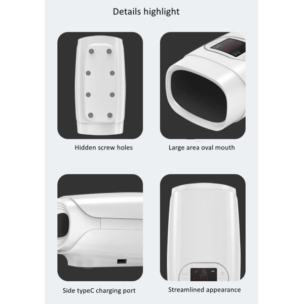 Hot Compress Cordless Electric Hand Massager 2200mAh Air Pressure Hand Therapy