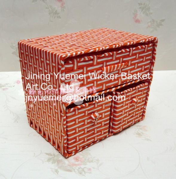 Quality rattan basket rattan furniture bookshelf drawer rattan storage holder rack layer for sale