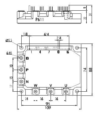 IGBT Power Module 7MBP150RF060 Intelligent Power Module FUJITSU IGBT Power
