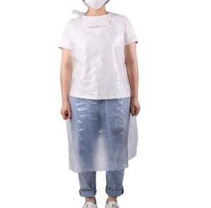 Full body Plastic disposable apron makeup plastic apron with custom logo