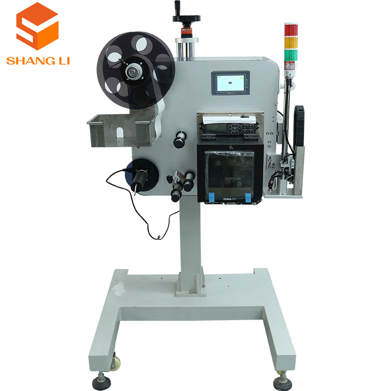 Thermal Paper Roll Rewinding Printing and Labeling Machine with ZEBRA ZE511 Printer Label Applicator