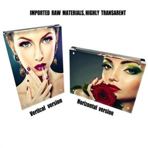 China Waterproof Custom Acrylic Fabrication Clear Acrylic Magnetic Photo Frame on sale