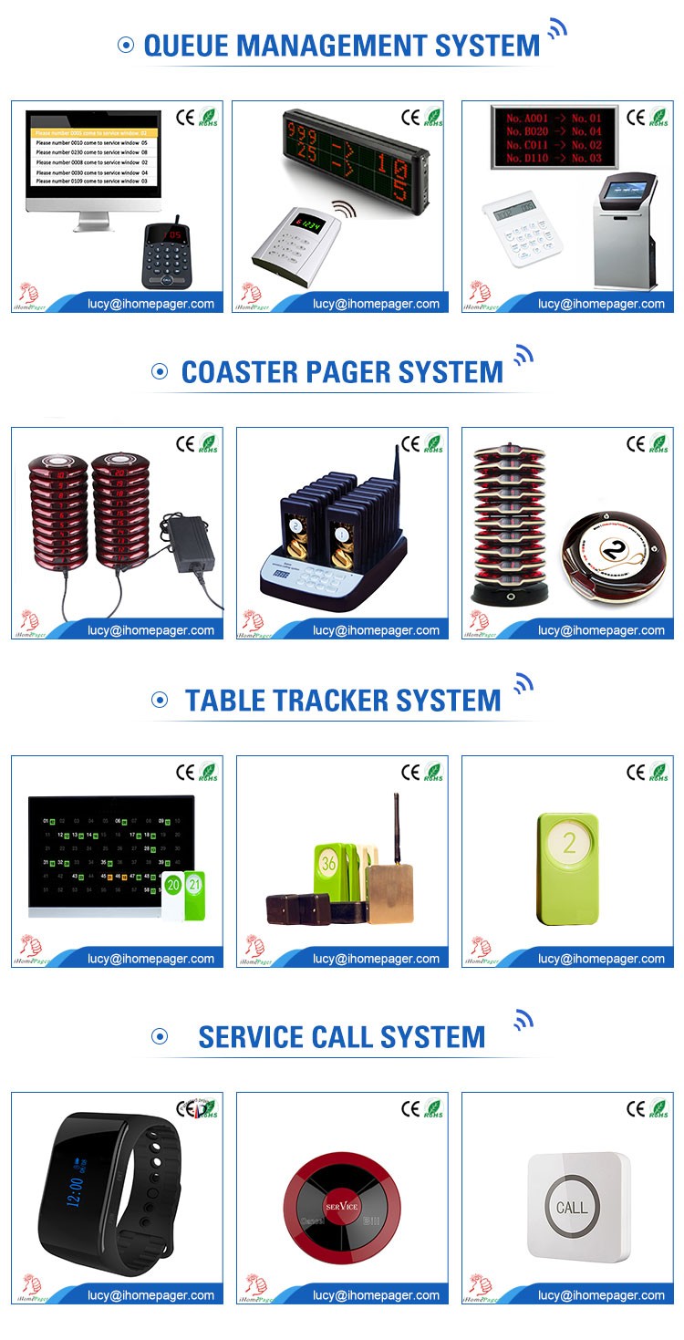 Hospital Wireless Pager Remote Panic Alarm Button System