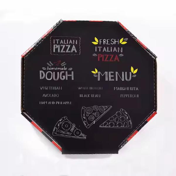 Quality Custom Different Shape Biodegradable Kraft Pizza Boxes Eco-Friendly Fast Food Packaging for sale