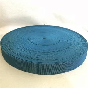 Blue Color Lawn Chair Webbing 40mm Width Eco - Friendly High Tenacity