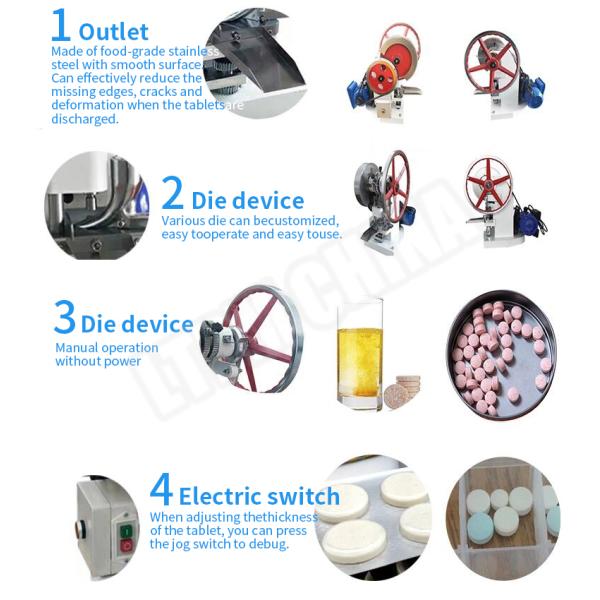 CE Certification Single Punch Tablet Press Machine Pill Maker Herbal Making