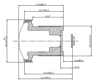 2D HD Car Rear View Wide Angle Panoramic Lens M12x0.5 F2.5