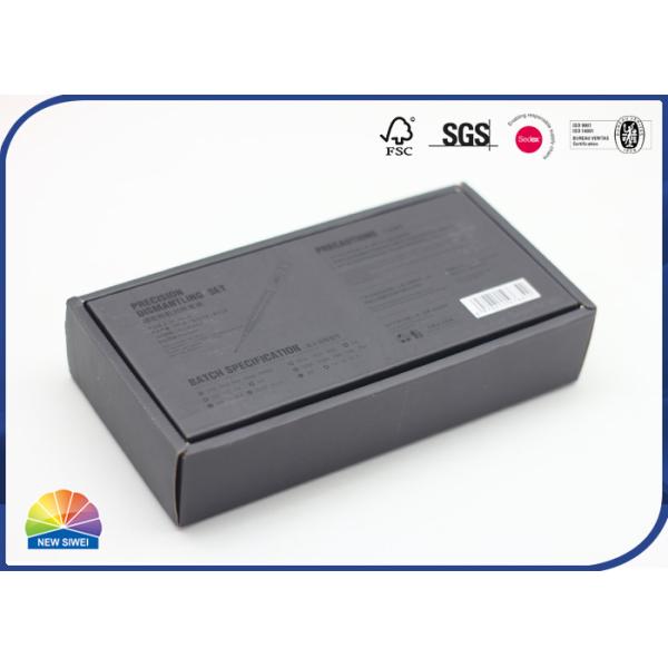 Matte Black Corrugated Packaging Box Enviromental Friendly Boxes For 3C Accessories Packing
