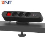 French power movable multimedia office clamp on desk edge socket with bracket