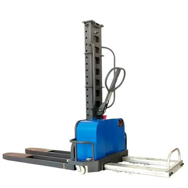 500kg Semi Electric Portable Stacker Lifting Forklift Truck Self Body Boarding