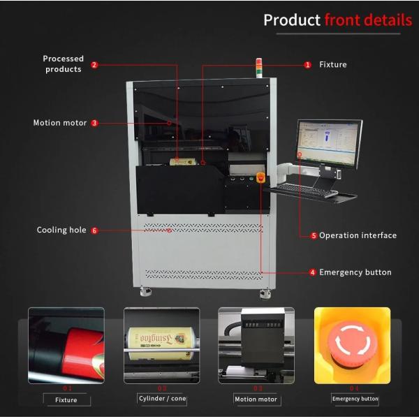 220V Uv Cylinder Printer For Plastic Sport Bottles Cosmetic Container Printing Machine