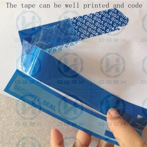 China PET Packing Security Seal Tape One Time Used Transportation Free Shipping on sale
