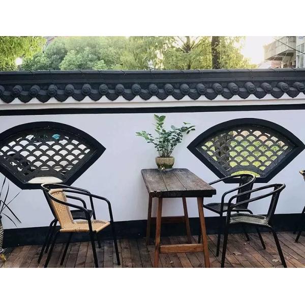 Handmade Grey Clay Roof Shingles Sustainable China Style Resilient Tile