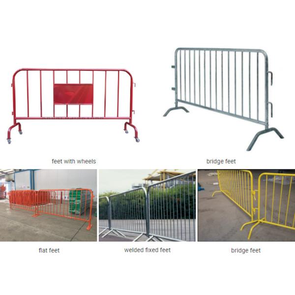 H1200mm 1500mm Metal Crowd Control Barriers Galvanized Pedestrian Fence