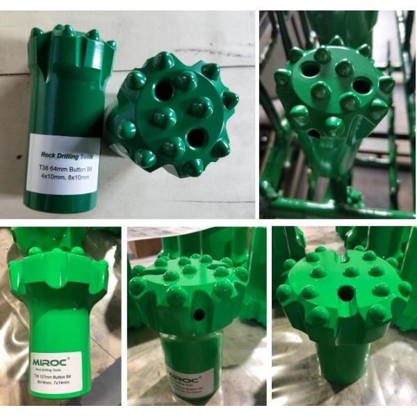 YK05 Tungsten Carbide Threaded Button Drill Bit T38 Diameter 102mm