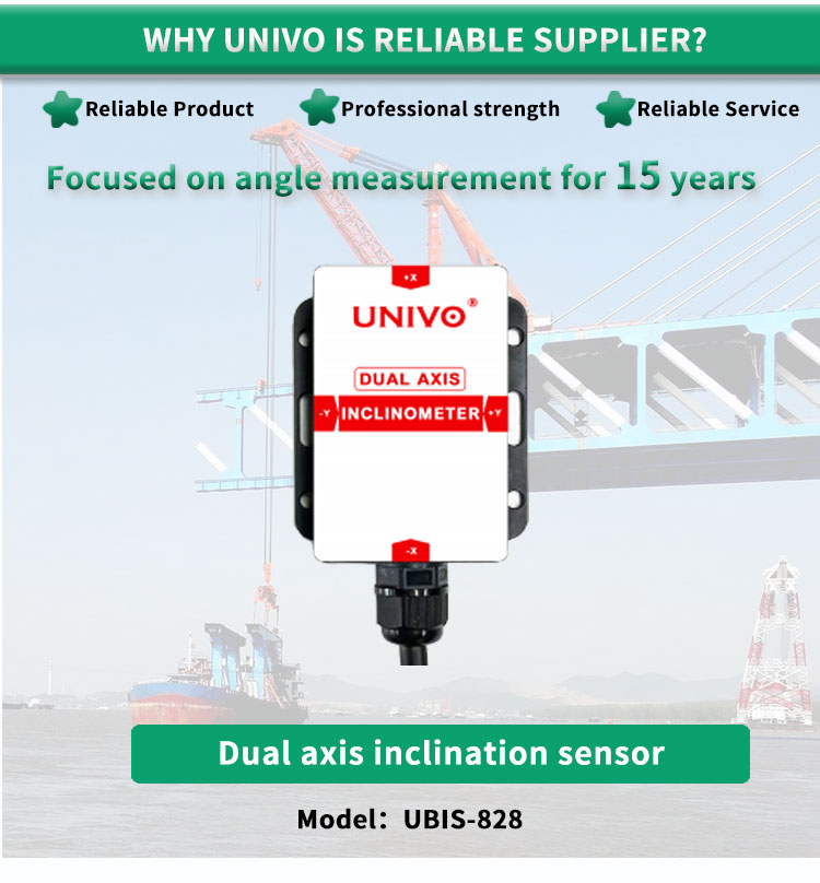 UBIS-828Y Inclinometer Sensor Dual Axis Measurement For Industrial Applications