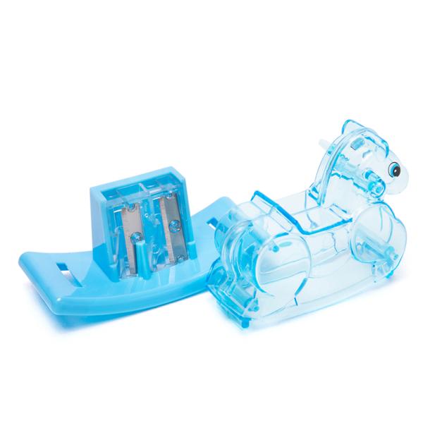 Patent Baby Kid Safe Promotion Gift Cheap Rocking Cute Horse Double Hole School Children Pencil Sharpener