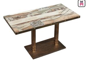 China Casting Iron Base Restaurant Dining Table 0.15cbm Volume For Fast Food / Hot Pot on sale
