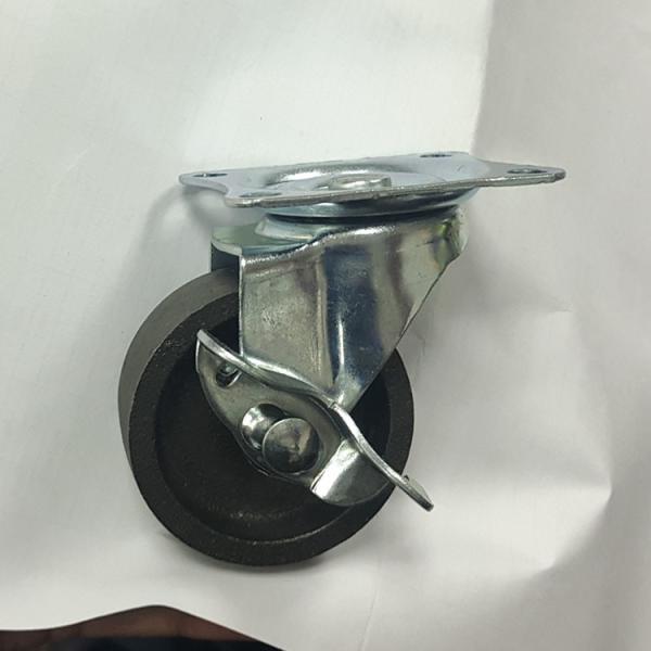 50mm Cast Iron Wheel Light Duty 360 Degree Rotating Vintage Iron Caster Wheels Low Profile
