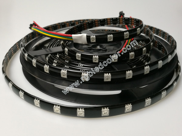ws2813b black pcb magic strip with the soldering pad on the back