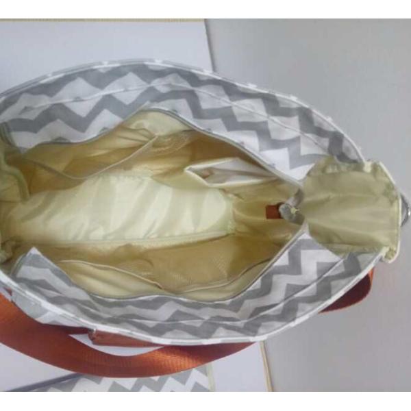 Canvas Polyester Cotton Mummy Diaper Bag With Adjustable Stroller Strap