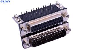 Buy cheap VGA Combination Input Output Connectors 25 Male 25 Base Black 90 Degree Insert Plate product