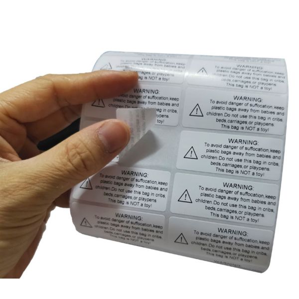 Warning Attention PVC Label Sticker For Shipping Transportation
