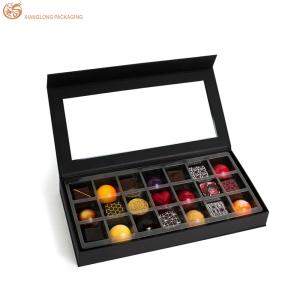 China Book Shaped Decorative Chocolate Paper Box Magnetic Paperboard Packaging Box With PVC on sale