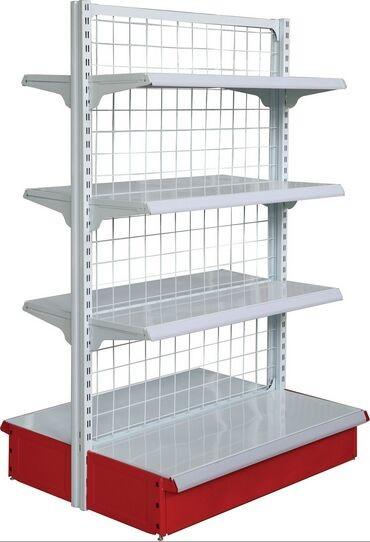 Quality Double Gondola Supermarket Mesh Backboard Wire Shop Display Stands for sale
