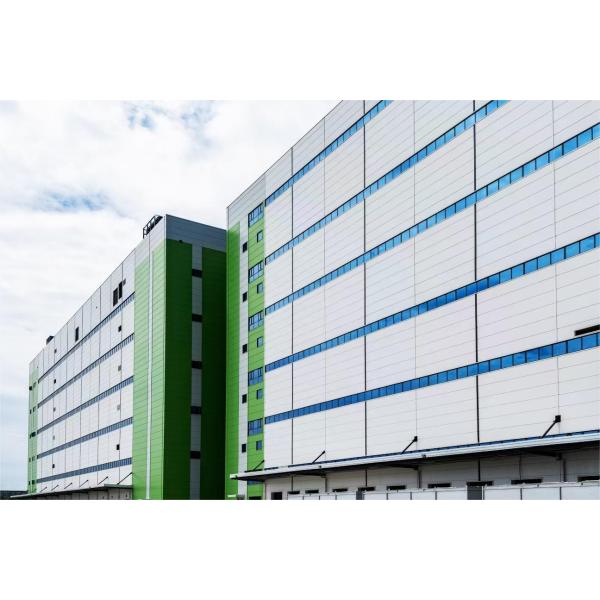 Steel structure workshop exterior view