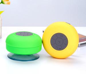 China Mini PVC Waterproof Bluetooth speaker With Suction Cup 3W Wireless Portable Sticker Speaker on sale