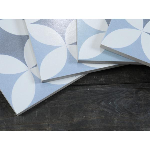 Blue Gray Ceramic Rustic Tile 20x20cm Clay Indoor Wall