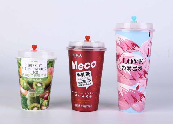 Quality BPA free Imprintable Plastic Cups With Straw And Lid Easy To Carry for sale