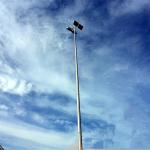Insert Mode Connection Circular High Mast Steel Lighting Poles with Lifting